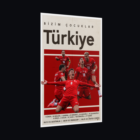 Türkiye Football Poster