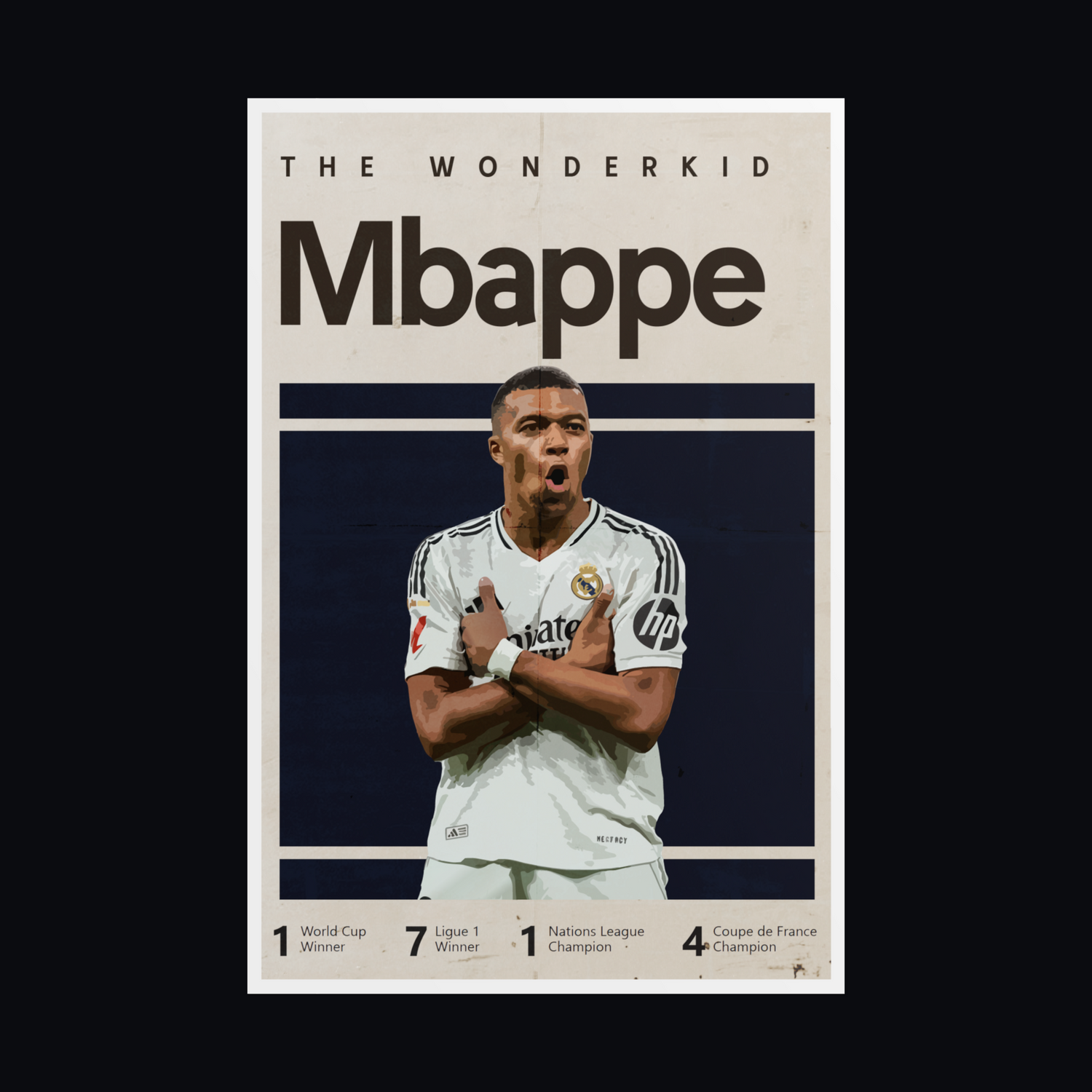 Kylian Mbappe poster from our Football collection