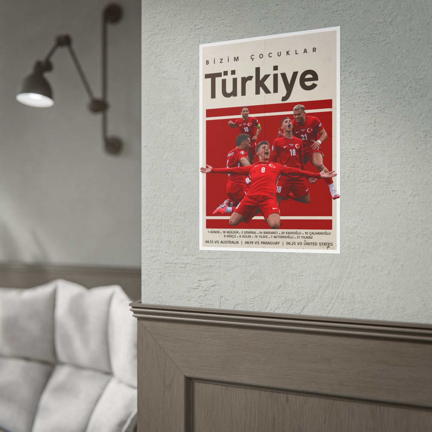 Türkiye Football Poster