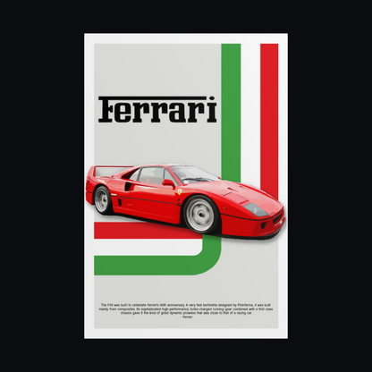 Ferrari F40 Poster