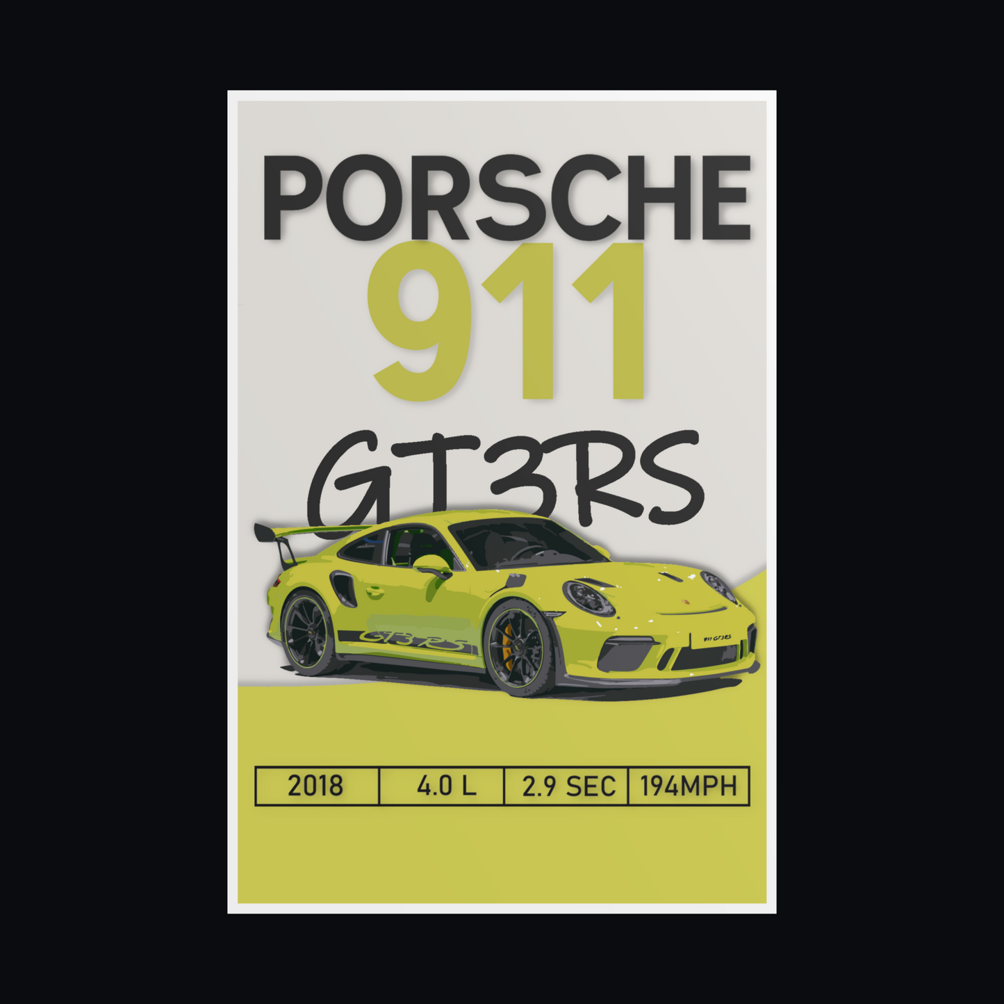 Porsche 911 GT3RS Poster