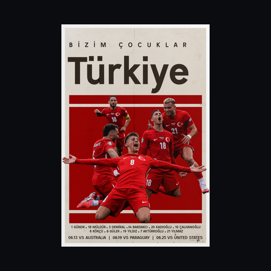 Türkiye Football Poster
