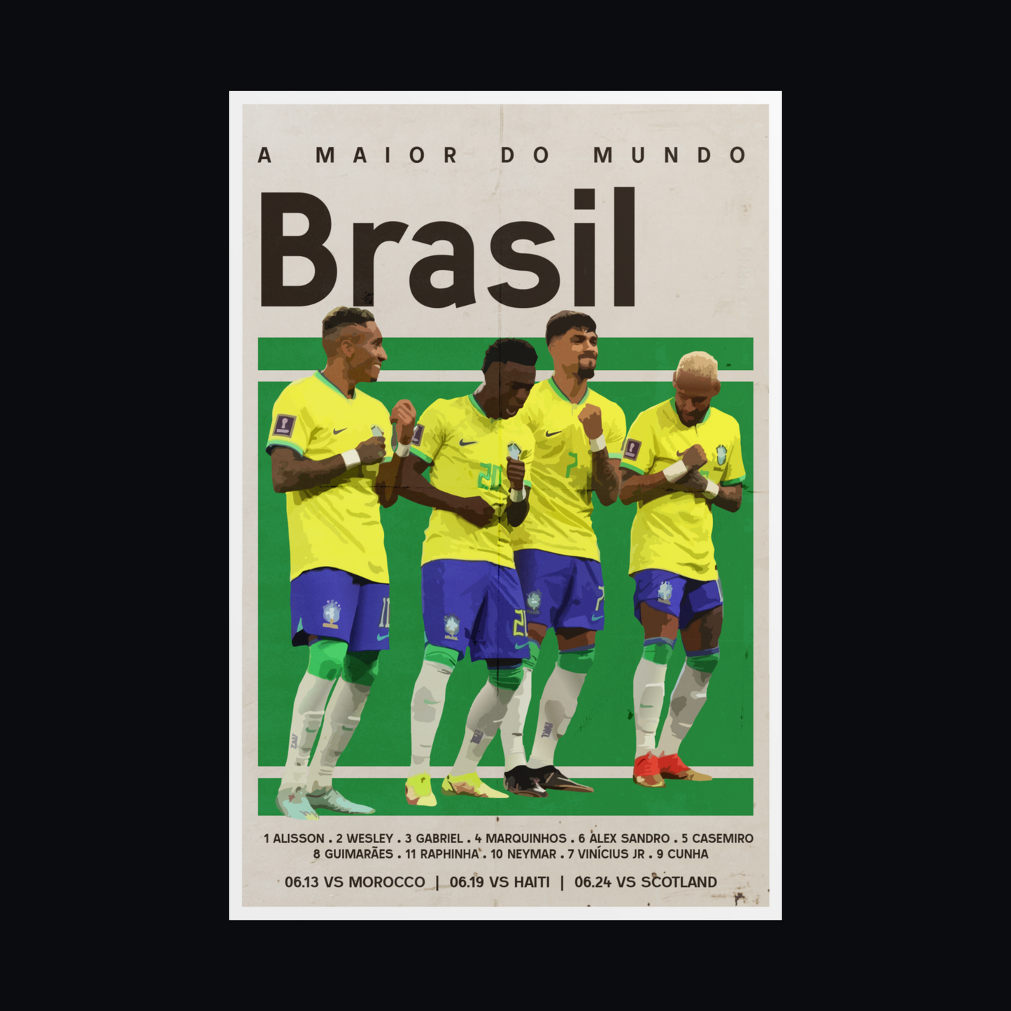 Brasil Football Poster
