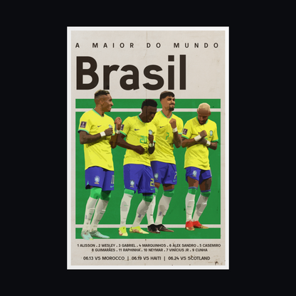 Brasil Football Poster